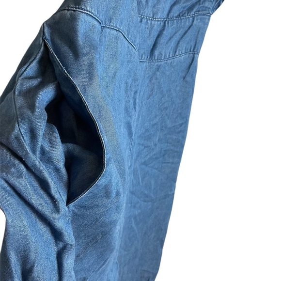 GUESS Combination Glad Jumsuit Size small Stylish Blue Backless Jumpsuit - Picture 7 of 10